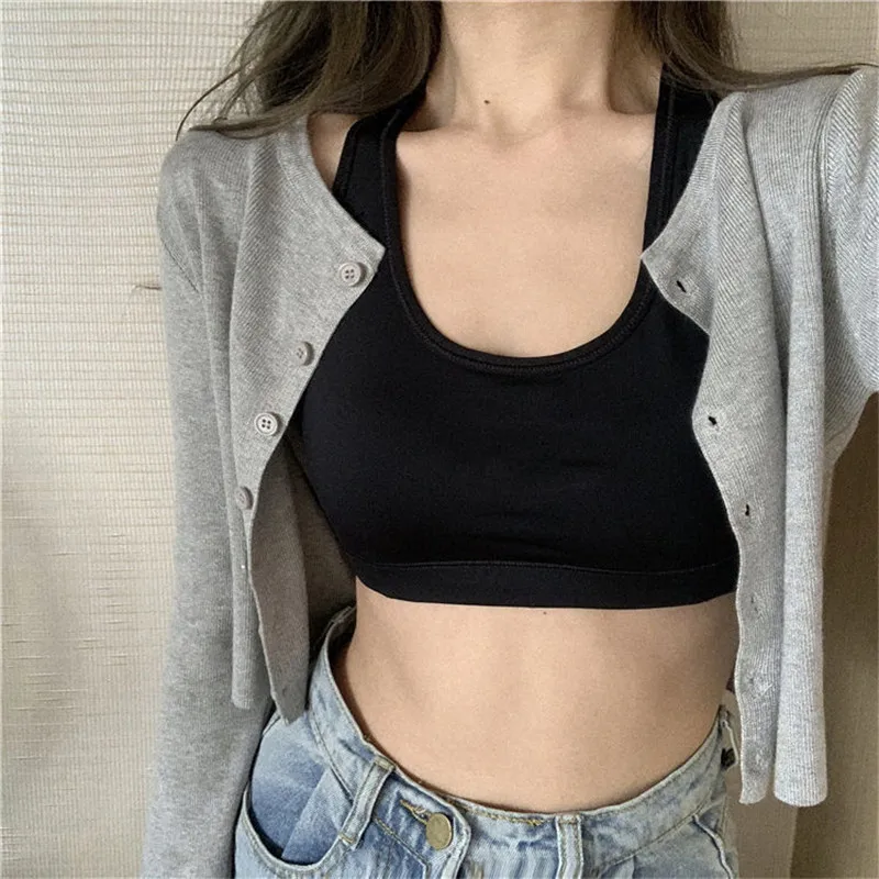 Korean Style Fashion Open Front Button Up Thin Cardigan Sexy Long Sleeve Short Crop Top Sun Protection Ropa Mujer
Korean Style Fashion Open Front Button Up Thin Cardigan Sexy Long Sleeve Short Crop Top Sun Protection Ropa Mujer