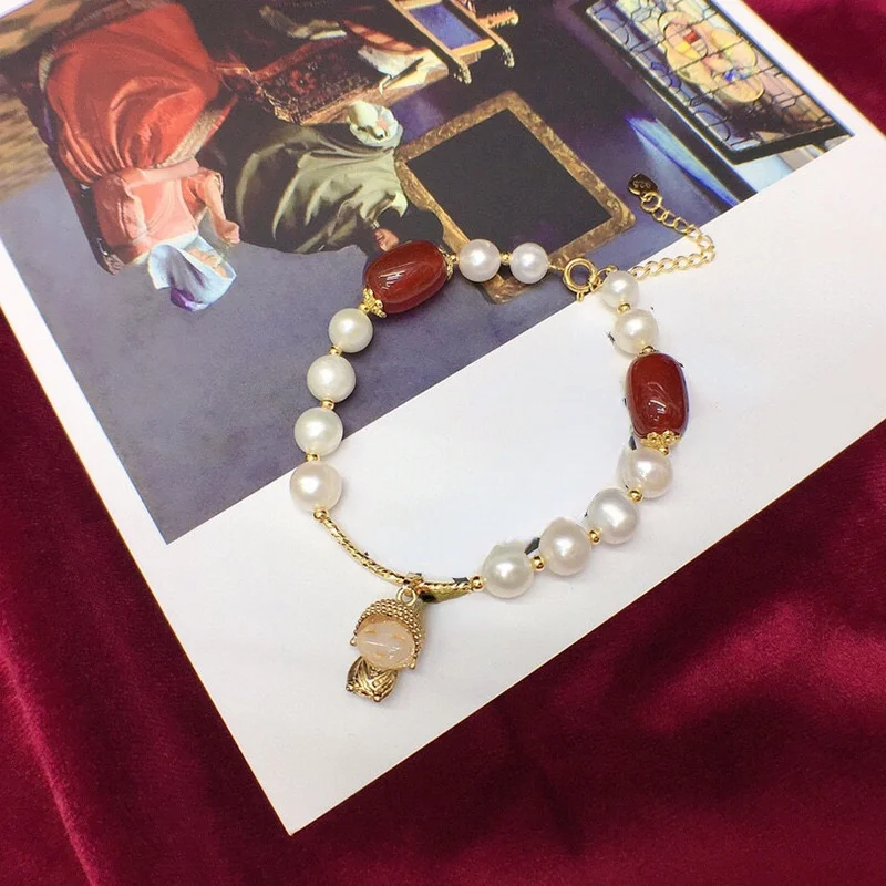 Women Fashion Jewelry Freshwater Pearl Bracelet Delicate Design Vintage Temperament Bracelet For Girl Party Wedding Gifts
Women Fashion Jewelry Freshwater Pearl Bracelet Delicate Design Vintage Temperament Bracelet For Girl Party Wedding Gifts