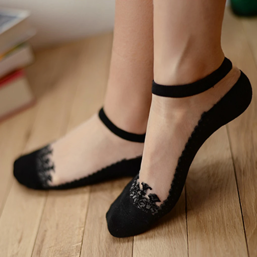 Women Short Socks Lace Crystal Silk Sock Ultrathin Transparent Invisible Socks Low Cut Socks
Women Short Socks Lace Crystal Silk Sock Ultrathin Transparent Invisible Socks Low Cut Socks