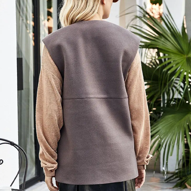 Women Solid Sleeveless Pockets Korean Vest For Autumn 2021 Lady Casual Slim Button Fashion Long Simple Basic Vests All Match
Women Solid Sleeveless Pockets Korean Vest For Autumn 2021 Lady Casual Slim Button Fashion Long Simple Basic Vests All Match
