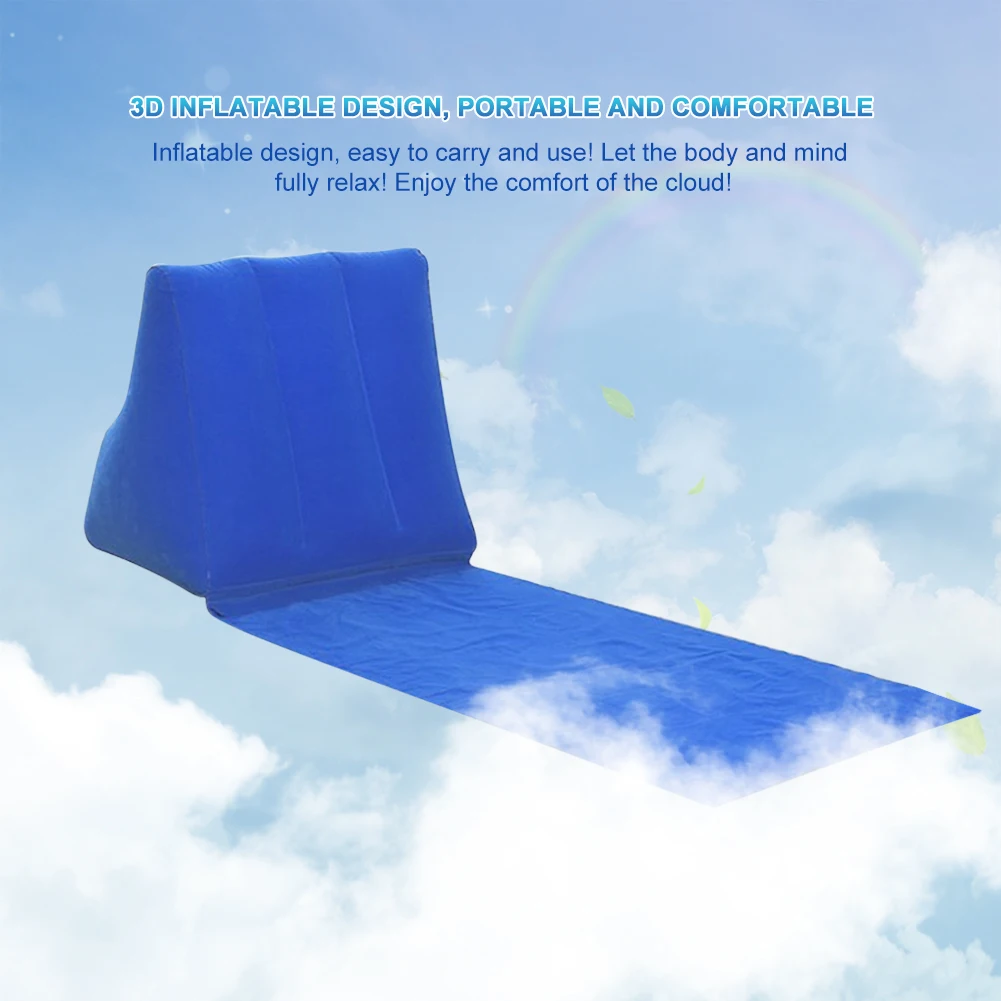 Foldable Soft Inflatable Beach Mat Festival Camping Leisure Lounger Back Pillow Cushion Chair Seat Air Bed Travel Mattress
Foldable Soft Inflatable Beach Mat Festival Camping Leisure Lounger Back Pillow Cushion Chair Seat Air Bed Travel Mattress