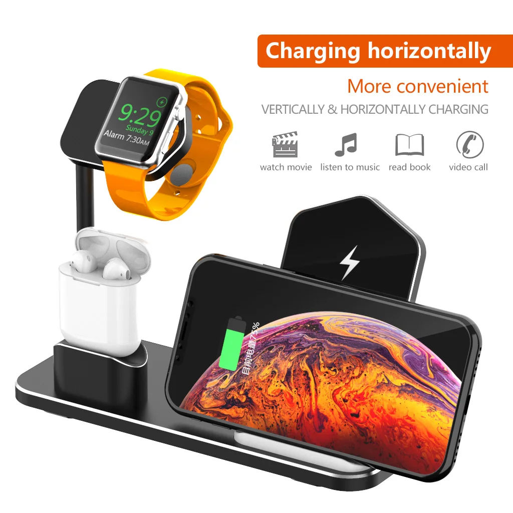 Magnetic Wireless Charger Is Suitable For Apple IPhone Watch MagSafe Aluminum Alloy Three-In-One Wireless Charging Stand Base
Magnetic Wireless Charger Is Suitable For Apple IPhone Watch MagSafe Aluminum Alloy Three-In-One Wireless Charging Stand Base