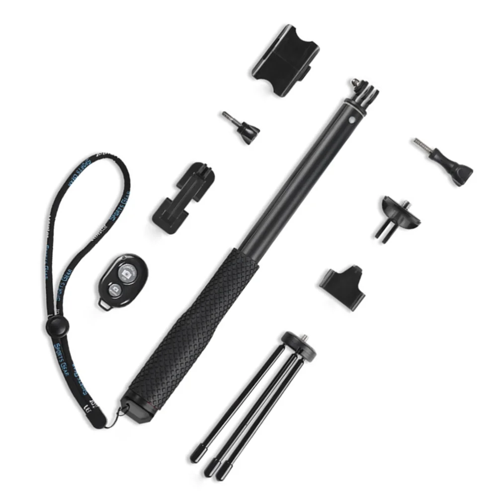 Handheld Selfie Stick Adjustable Monopod Wireless Shutter with Housing Tripod Mount for GoPro Camera (Black)
Handheld Selfie Stick Adjustable Monopod Wireless Shutter with Housing Tripod Mount for GoPro Camera (Black)