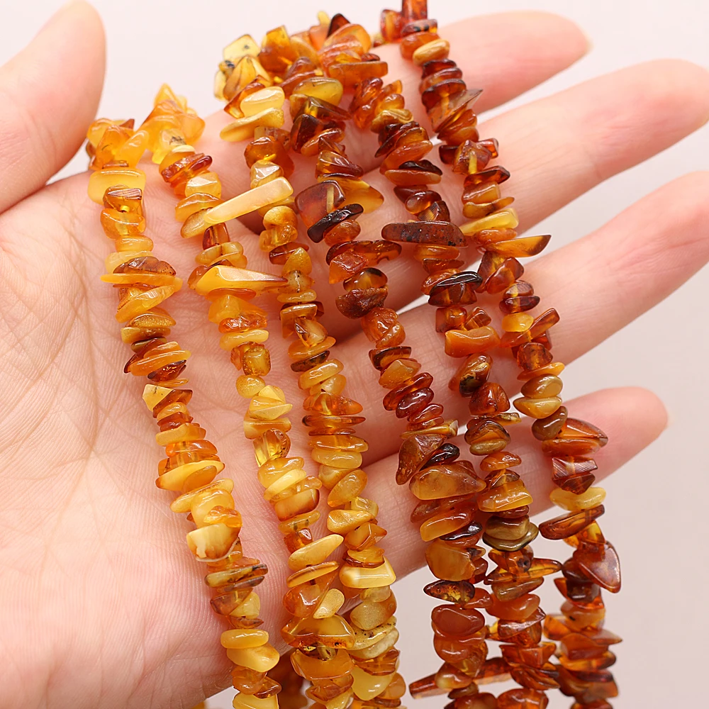 

Natural Semi-precious Stones Red Yellow Amber Unshaped Gravel Bead Making DIY Ladies Necklaces Bracelets Jewelry Gifts