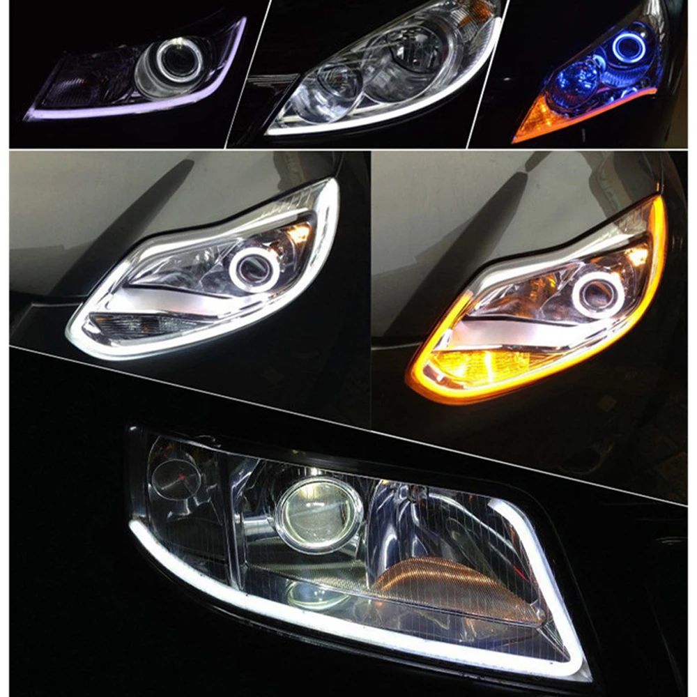 GEETANS 2PCS 60cm Waterproof Flexible Universal Car Led DRL Daytime Running Lights drl Strip Brake With Turn Signal Lights CJ
GEETANS 2PCS 60cm Waterproof Flexible Universal Car Led DRL Daytime Running Lights drl Strip Brake With Turn Signal Lights CJ