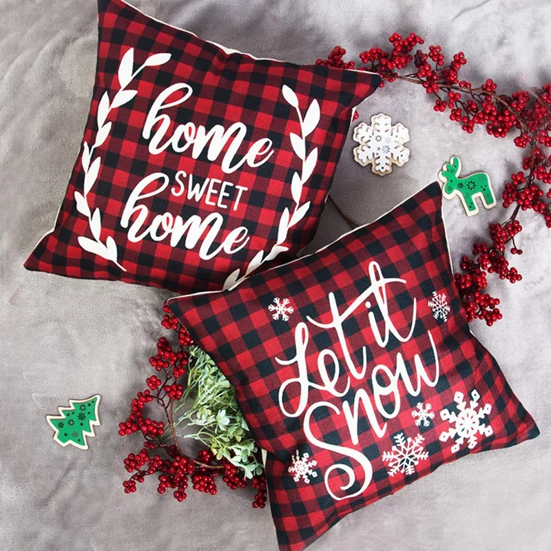 Christmas Pillow Cover Pillow Cases Buffalo Plaid Snowflake Christmas Deer Christmas Tree Pillow Case,4Pcs,18X18 Inch
Christmas Pillow Cover Pillow Cases Buffalo Plaid Snowflake Christmas Deer Christmas Tree Pillow Case,4Pcs,18X18 Inch