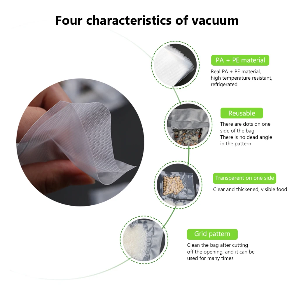 500CM/Roll Sous Vide Roll Bags For Vacuum Packing Machine Packaging Food Storage Vacuum Bags for Vacuum Sealer 6 Sizes
500CM/Roll Sous Vide Roll Bags For Vacuum Packing Machine Packaging Food Storage Vacuum Bags for Vacuum Sealer 6 Sizes