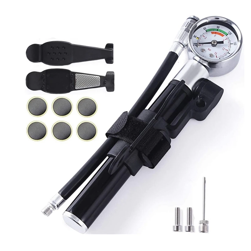 Bike Pump - Bicycle Puncture Tire Repair Kit with Portable Bicycle Air Pump, Tire Patch for Mountain Bike Road Bike
Bike Pump - Bicycle Puncture Tire Repair Kit with Portable Bicycle Air Pump, Tire Patch for Mountain Bike Road Bike