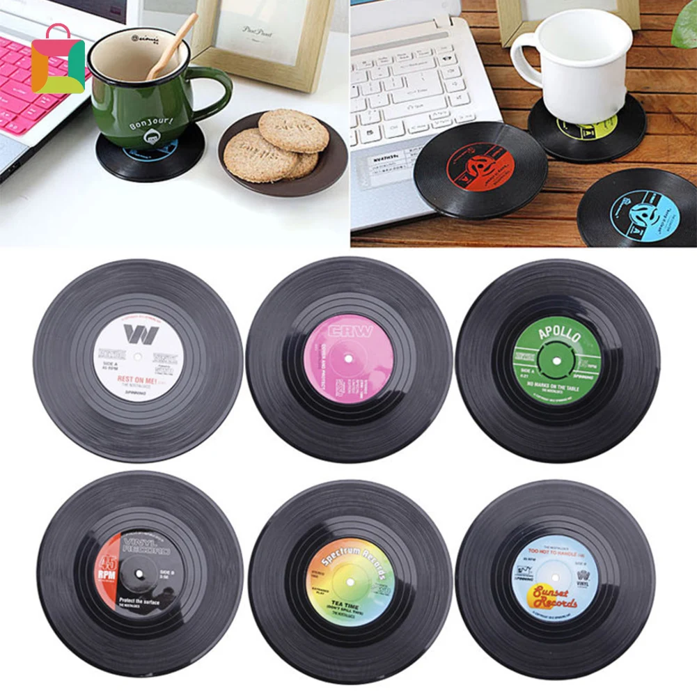 Vinyl Record Table Mats Drink Coaster Table Placemats Creative Coffee Mug Cup Coasters 6 PCS Heat-resistant Nonslip Pads TLSM
Vinyl Record Table Mats Drink Coaster Table Placemats Creative Coffee Mug Cup Coasters 6 PCS Heat-resistant Nonslip Pads TLSM