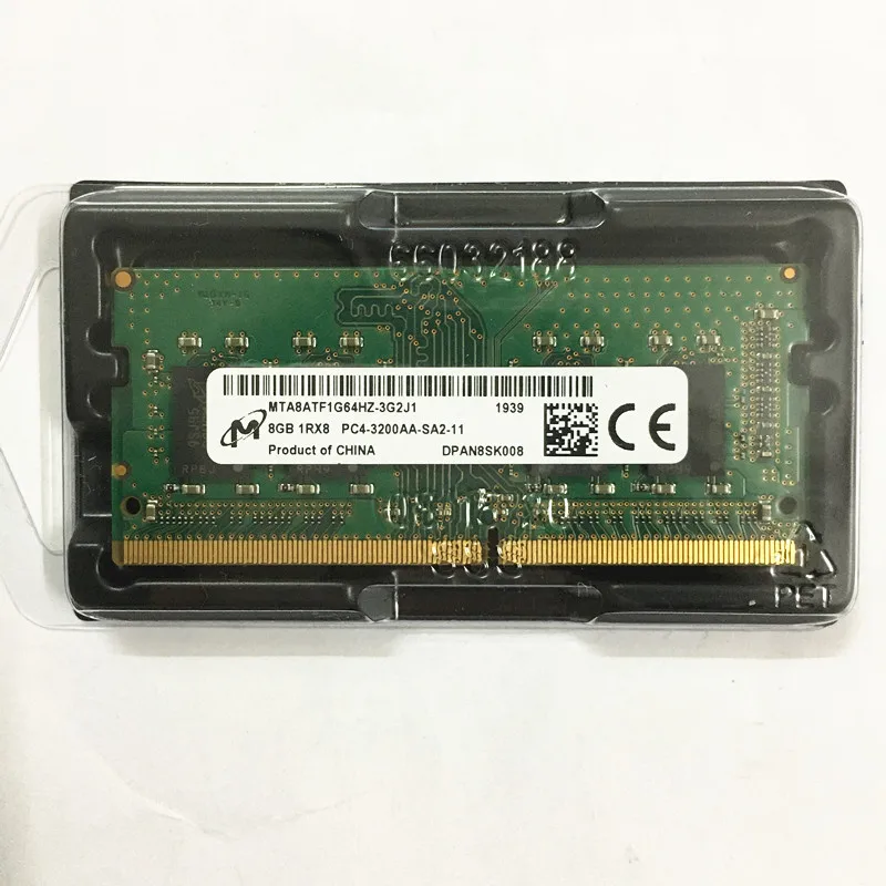 Оперативная память для ноутбука Micron DDR4 8GB 3200MHz RAMS 1RX8 PC4 3200AA SA2 11 3200 8GB|Оперативная