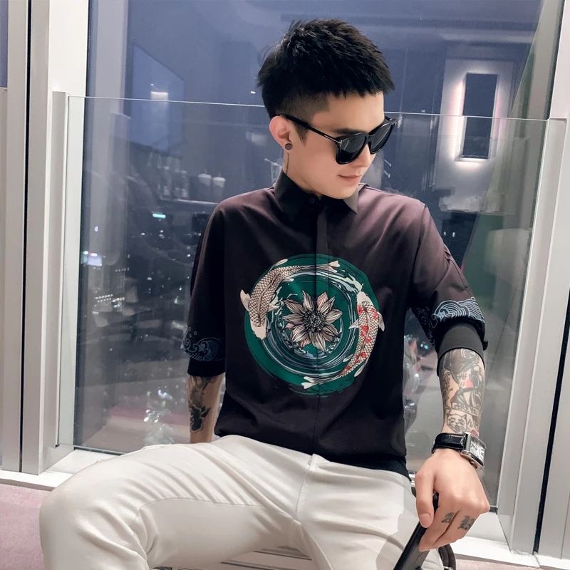 Loldeal Men Casual Floral Blouse Korean Striped Patchwork Flowers Printed Men Shirt
Loldeal Men Casual Floral Blouse Korean Striped Patchwork Flowers Printed Men Shirt