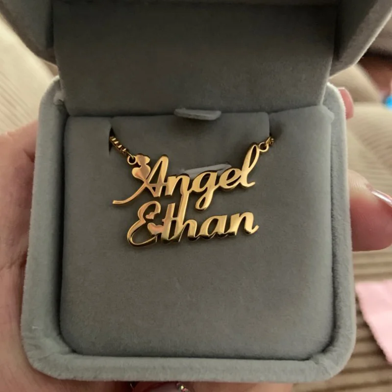 Custom Double Names Necklace Women Personalized Stainless Steel Gold Chain Pendants Necklaces Holiday Jewelry Gift bijoux femme
Custom Double Names Necklace Women Personalized Stainless Steel Gold Chain Pendants Necklaces Holiday Jewelry Gift bijoux femme