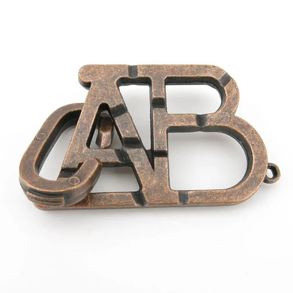 Red Bronze ABC Classic Metal Puzzle IQ Test Magic Mind Brain Teaser Puzzles Baffling Game For Adults And Children
Red Bronze ABC Classic Metal Puzzle IQ Test Magic Mind Brain Teaser Puzzles Baffling Game For Adults And Children