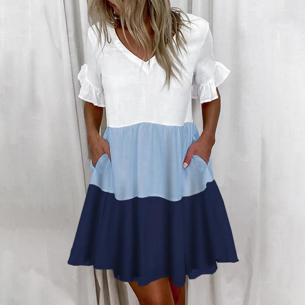 Casual Ruffles Loose V-Neck Dress Women Summer Short Sleeve Floral Print Woman Dress Plus Size 2021 Fashion White Beach Dresses
Casual Ruffles Loose V-Neck Dress Women Summer Short Sleeve Floral Print Woman Dress Plus Size 2021 Fashion White Beach Dresses