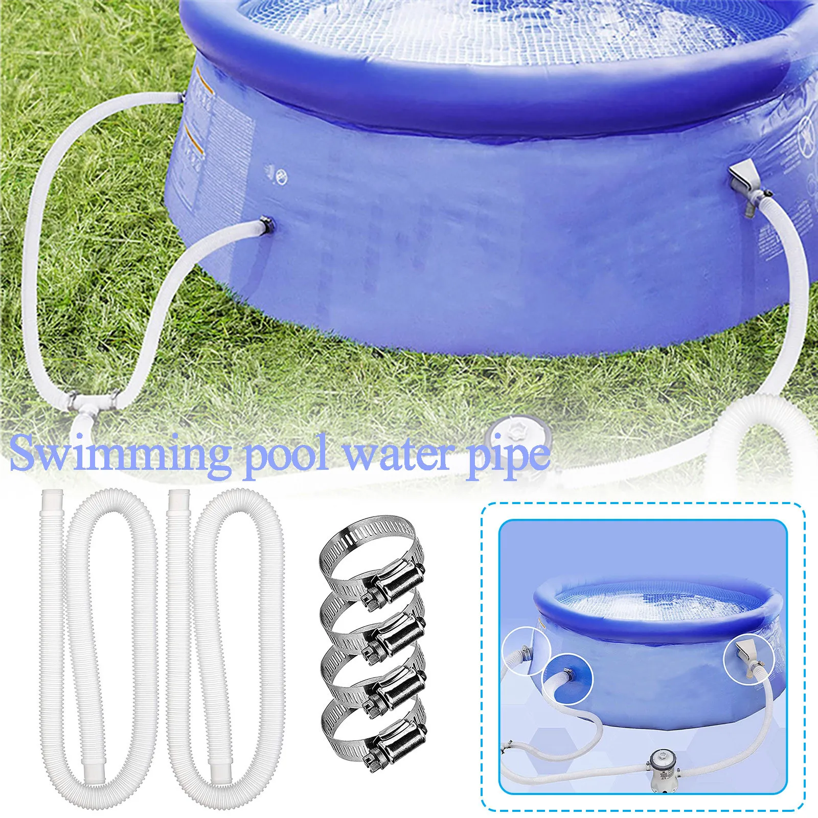 New Replacement Hose For Above Ground Pools Accessory 1.25in Diameter Summer Pool Plumbing Hoses With Clamp Pool Accessories
New Replacement Hose For Above Ground Pools Accessory 1.25in Diameter Summer Pool Plumbing Hoses With Clamp Pool Accessories