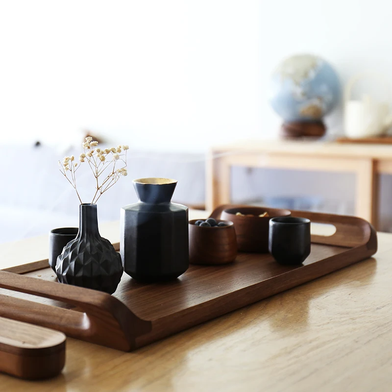 New Binaural Tray Black Walnut Tea Tray Tea Table Breakfast Tray dinner set plates and dishes plate diner plate
New Binaural Tray Black Walnut Tea Tray Tea Table Breakfast Tray dinner set plates and dishes plate diner plate