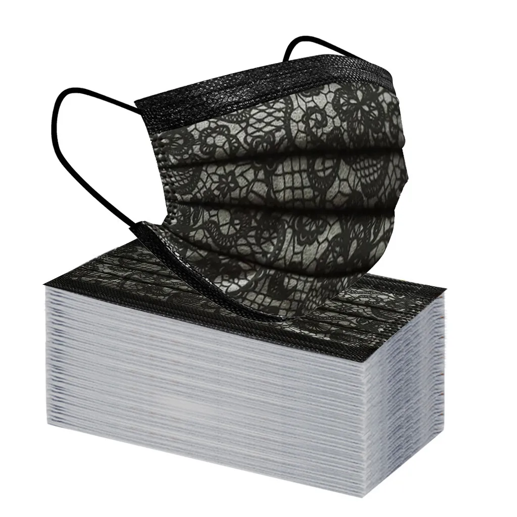50pc Adult Fashion Lace Disposable Protection Breathable Face Mask Mouth Mask Non-woven Melt Blown Three Layer fast delivery
50pc Adult Fashion Lace Disposable Protection Breathable Face Mask Mouth Mask Non-woven Melt Blown Three Layer fast delivery