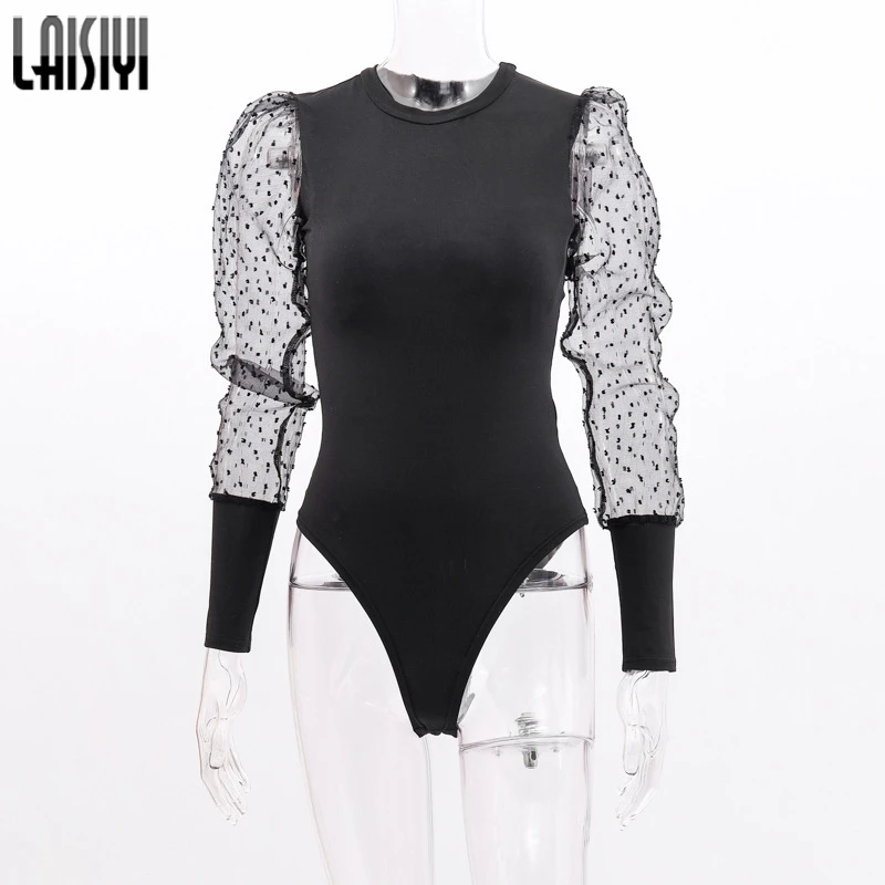 LAISIYI New Lace Puff Sleeve Women's Bodysuit Autumn Long Sleeve Polka Dot Vintage Bodycon Jumpsuit Tops Skinny Mesh Bodysuits
LAISIYI New Lace Puff Sleeve Women's Bodysuit Autumn Long Sleeve Polka Dot Vintage Bodycon Jumpsuit Tops Skinny Mesh Bodysuits