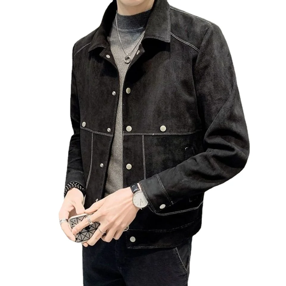 2021 new jacket men's tide Korean style slim spring and autumn thin deerskin velvet youth handsome all-match jacket
2021 new jacket men's tide Korean style slim spring and autumn thin deerskin velvet youth handsome all-match jacket