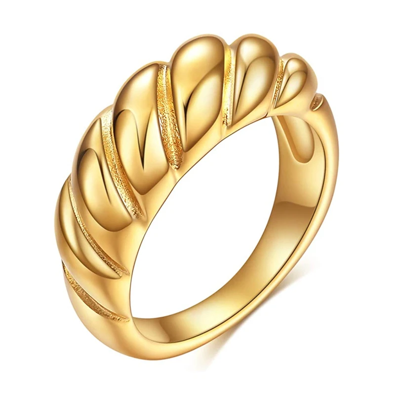 Fashion Gold Color Weaving Twisted Croissants Rings Vintage Geometric Minimalist Chunky Rings Women Wedding Band Jewelry
Fashion Gold Color Weaving Twisted Croissants Rings Vintage Geometric Minimalist Chunky Rings Women Wedding Band Jewelry