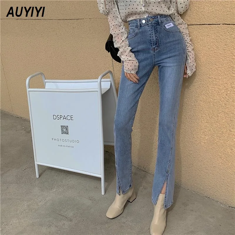 AUYIYI Ladies High Waist Flare Jeans High Waist Straight Leg Pants Ladies Front Split Ladies Pants 2021101
AUYIYI Ladies High Waist Flare Jeans High Waist Straight Leg Pants Ladies Front Split Ladies Pants 2021101