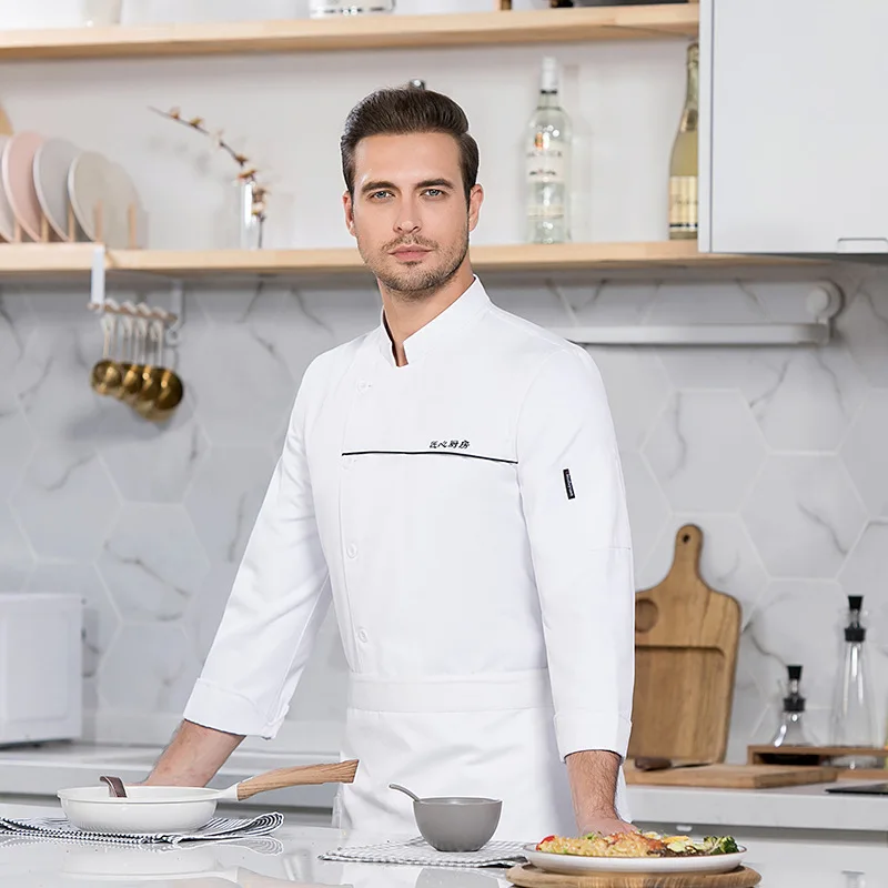 2020 Avental Waiter Uniform Cooking Clothes Chef Uniform Long Sleeve Autumn Kitchen Canteen Baking Pastry Tooling Men Overalls
2020 Avental Waiter Uniform Cooking Clothes Chef Uniform Long Sleeve Autumn Kitchen Canteen Baking Pastry Tooling Men Overalls