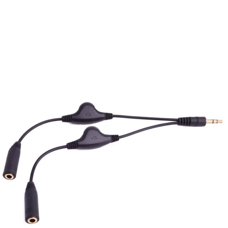 Jack plug earphone spliter with seperate volume control, 3.5mm Cable Audio Stereo Y Splitter, 3.5mm Male to 2 Ports 3.5mm jack
Jack plug earphone spliter with seperate volume control, 3.5mm Cable Audio Stereo Y Splitter, 3.5mm Male to 2 Ports 3.5mm jack