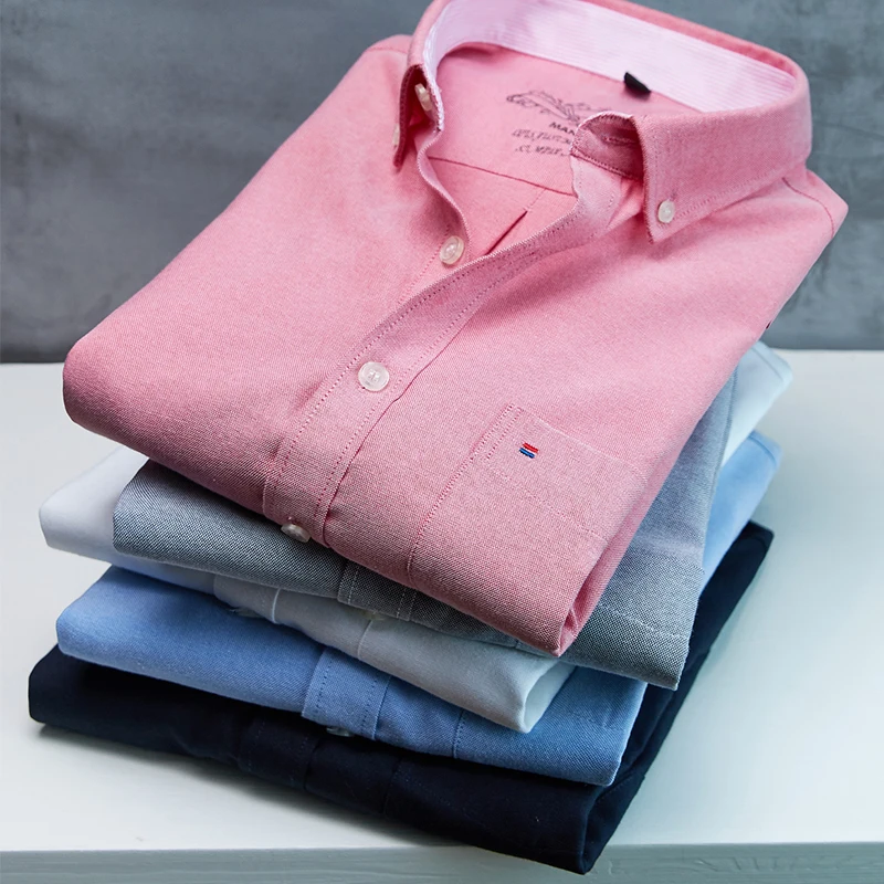 Men's Long Sleeve Oxford Plaid Striped Casual Shirt Front Patch Chest Pocket Regular-fit Button-down Collar Thick Work Shirts
Men's Long Sleeve Oxford Plaid Striped Casual Shirt Front Patch Chest Pocket Regular-fit Button-down Collar Thick Work Shirts