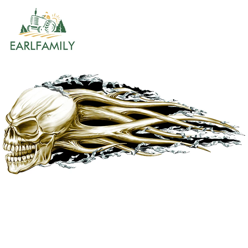 EARLFAMILY 13 см x 5 4 3D HELLION TEAR GHOST полоска от царапин Torn Металлическая Задняя деталь с