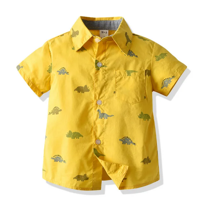 Breathable Summer Little Boys Shirt, Creative Cartoon Dinosaur Printing Short Sleeve Lapel Single-breasted Top Casual Clothes
Breathable Summer Little Boys Shirt, Creative Cartoon Dinosaur Printing Short Sleeve Lapel Single-breasted Top Casual Clothes