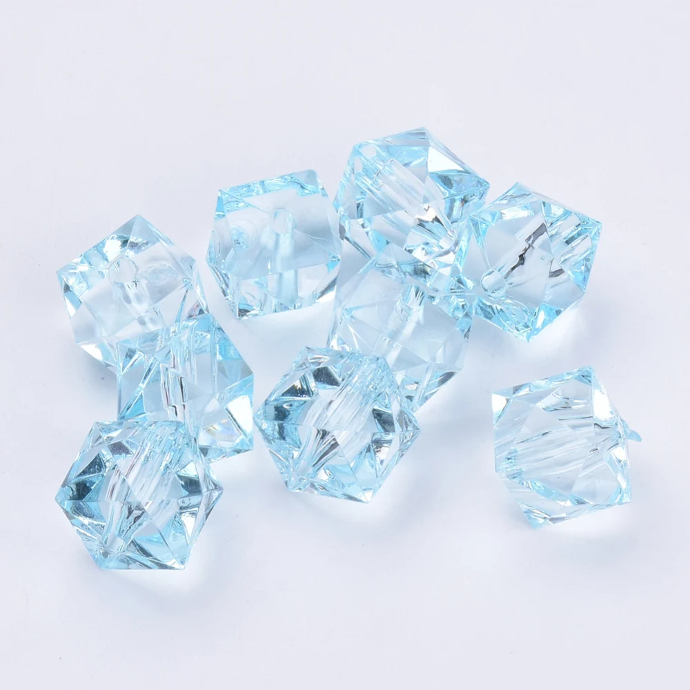 200 pc Transparent Acrylic Beads Faceted Cube Light Cyan 8x8x7.5mm Hole: 1.4mm
200 pc Transparent Acrylic Beads Faceted Cube Light Cyan 8x8x7.5mm Hole: 1.4mm