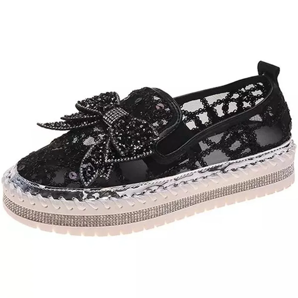 Women's Bowknot Sneakers 2021 Summer Breathable Bling Rhinestone Ladies Slip On Comfy Loafers Home Office Beach Large-Sized Flat
Women's Bowknot Sneakers 2021 Summer Breathable Bling Rhinestone Ladies Slip On Comfy Loafers Home Office Beach Large-Sized Flat