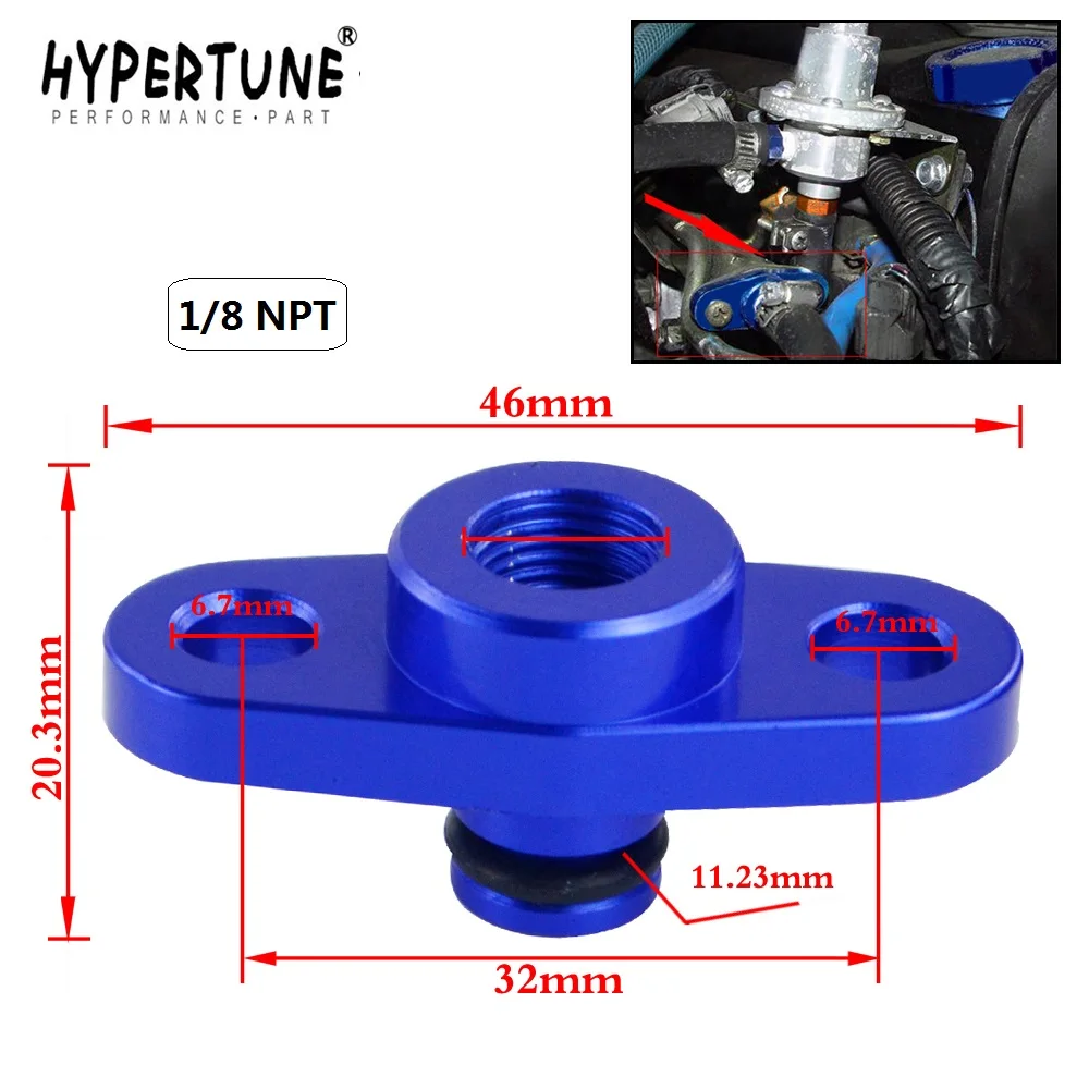 Hypertune высокое качество 1/8 NPT Топливная рейка регулятор давления адаптер синий для