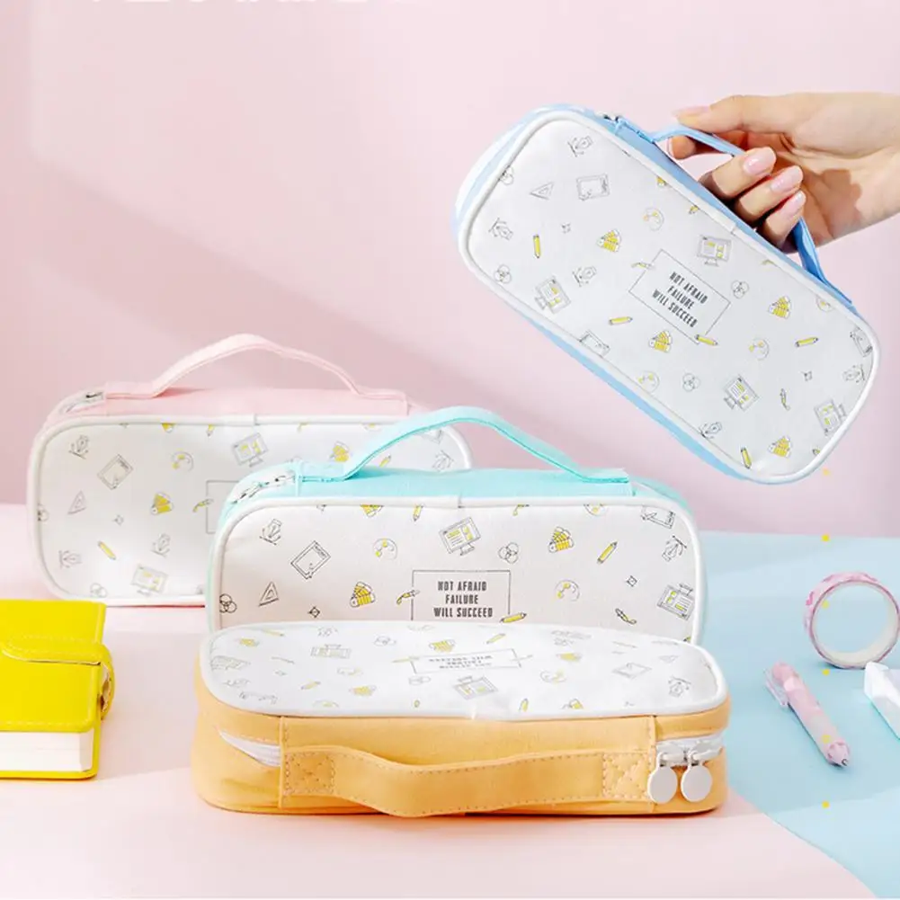 Storage Pouch Portable Multifunction Canvas Large Capacity Pencil Bag for Stationery Store
Storage Pouch Portable Multifunction Canvas Large Capacity Pencil Bag for Stationery Store