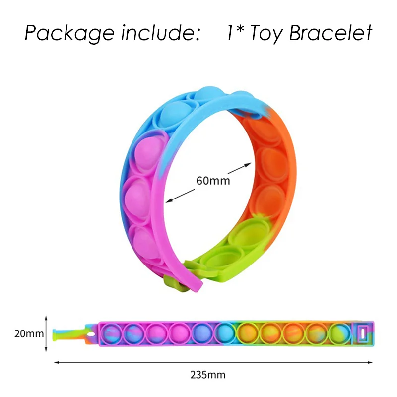 1pc Dimple Bracelet Toys Stress Relief Hand Fidget Toy Silicone Wristband Portable Press Decompression Toy Children Sensory Toys
1pc Dimple Bracelet Toys Stress Relief Hand Fidget Toy Silicone Wristband Portable Press Decompression Toy Children Sensory Toys