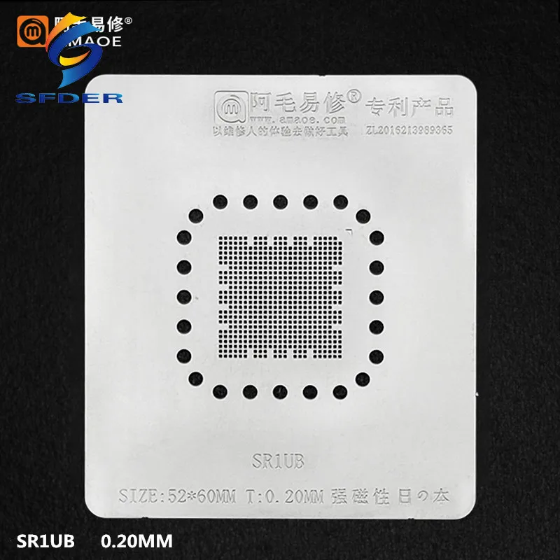 AMAOE BGA Stencil Reballing SR1UB For CPU Chip IC Chip Pin Solder Tin Plant Net Square Hole 0.20MM Thickness
AMAOE BGA Stencil Reballing SR1UB For CPU Chip IC Chip Pin Solder Tin Plant Net Square Hole 0.20MM Thickness