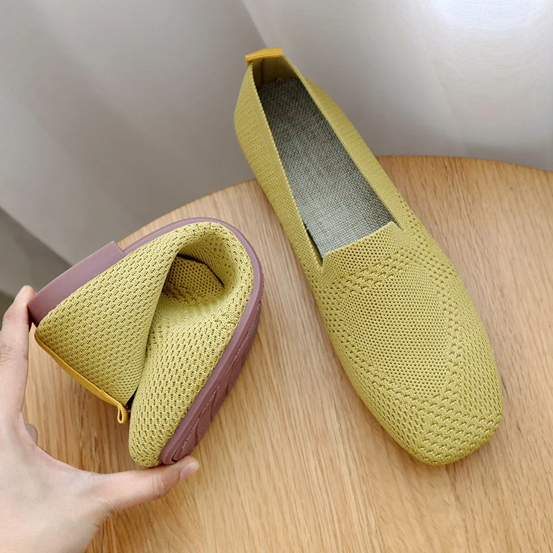 Large Size Woven Single Shoes Women Autumn New Fashion Yellow Ballet Flats Square Head Cloth Knitted Soft Pregnant Woman Shoes
Large Size Woven Single Shoes Women Autumn New Fashion Yellow Ballet Flats Square Head Cloth Knitted Soft Pregnant Woman Shoes