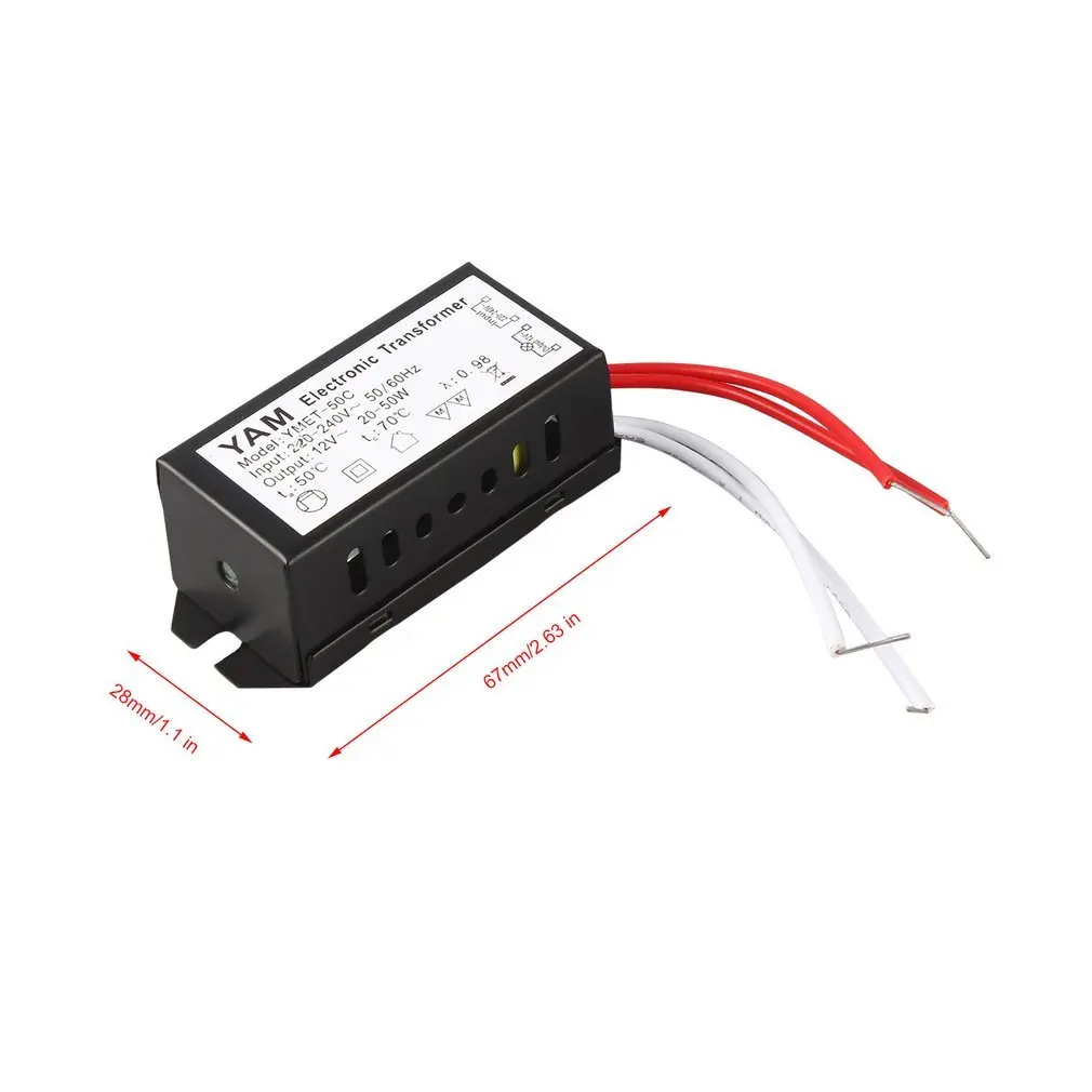hot AC 220V to 12V 20-50W LED Lighting Electronic Transformator Halogen Lamp Electronic Transformer LED Driver Power Supply
hot AC 220V to 12V 20-50W LED Lighting Electronic Transformator Halogen Lamp Electronic Transformer LED Driver Power Supply