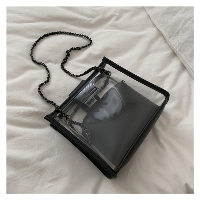 2020 new trendy Korean style shoulder bag Net Red Packet women bag Fashion transparent chain crossbody bag Shoulder Bags
2020 new trendy Korean style shoulder bag Net Red Packet women bag Fashion transparent chain crossbody bag Shoulder Bags