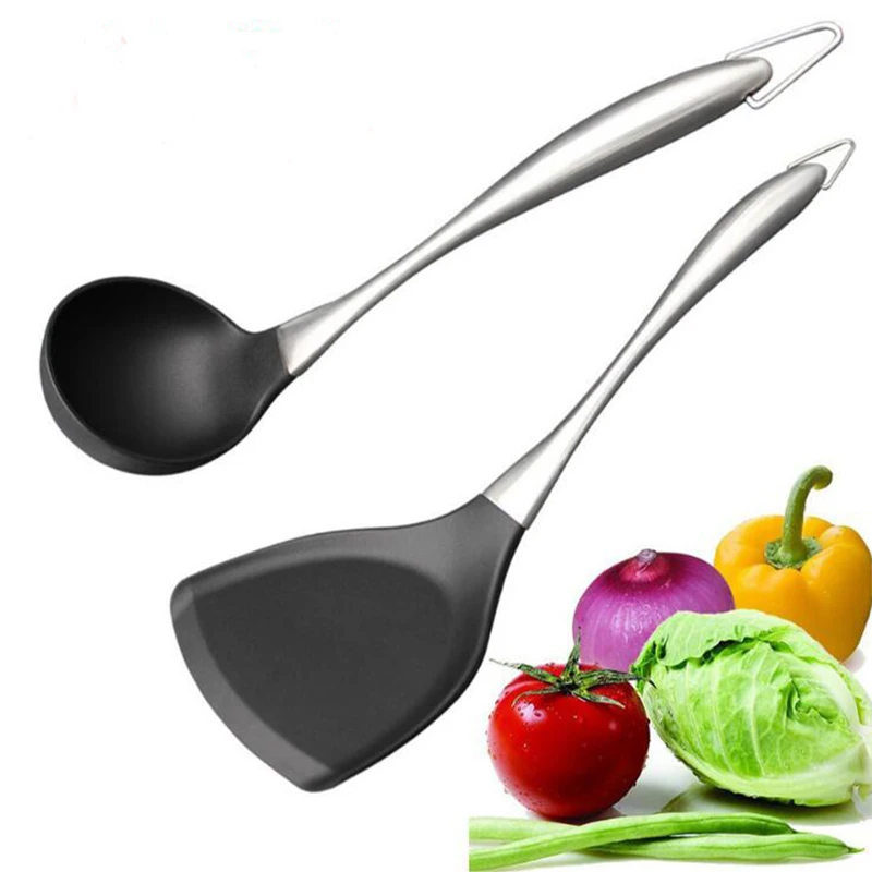 S2 High temperature resistance Silicone soup spoon and turner with #18/0 stainless steel handle,especiall for coating frying pan
S2 High temperature resistance Silicone soup spoon and turner with #18/0 stainless steel handle,especiall for coating frying pan