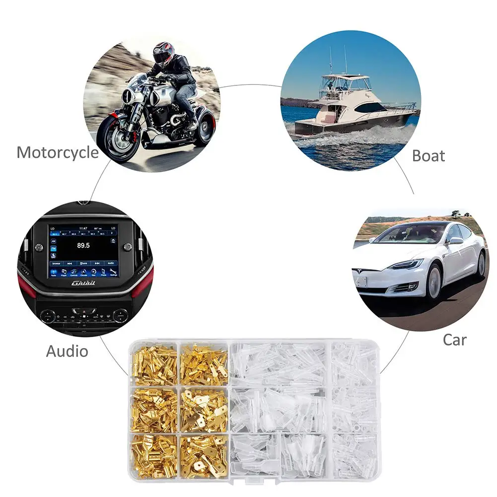 480pcs Insulated Male Female Wire Connector 2.8/4.8/6.3mm Electrical Wire Crimp Terminals Spade Connectors Assorted Kit
480pcs Insulated Male Female Wire Connector 2.8/4.8/6.3mm Electrical Wire Crimp Terminals Spade Connectors Assorted Kit