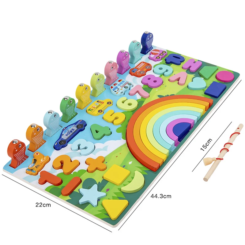 Montessori Educational Wooden Toys Children Busy Board Math Fishing Children's Wooden Preschool Montessori Toy Counting Geometry
Montessori Educational Wooden Toys Children Busy Board Math Fishing Children's Wooden Preschool Montessori Toy Counting Geometry