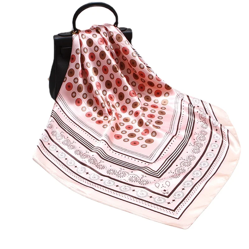 Spring and Autumn New Silk Scarf Women's Flower Print Imitated Silk Headband Scarf Outdoor Soft Square Muslim Shawl Wrap 90*90cm
Spring and Autumn New Silk Scarf Women's Flower Print Imitated Silk Headband Scarf Outdoor Soft Square Muslim Shawl Wrap 90*90cm