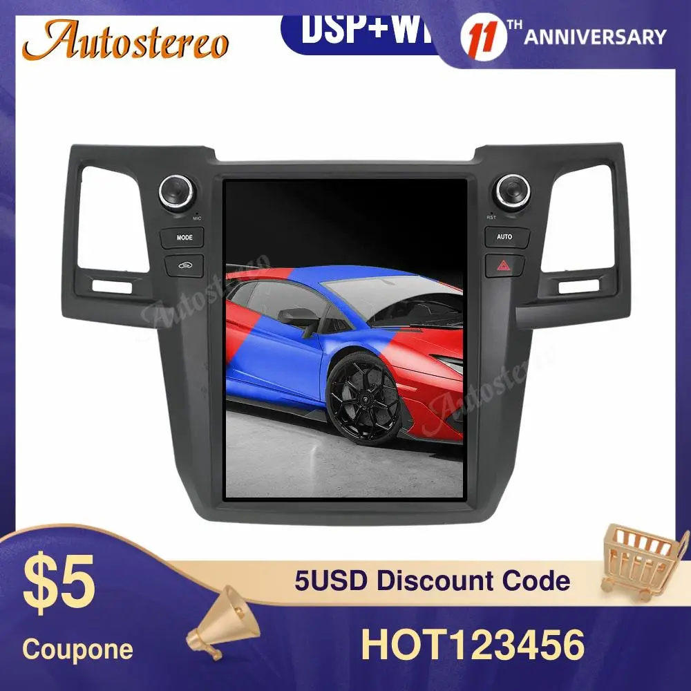 For Toyota Fortuner 2007-2015 Android 9.0 64G Tesla Style Screen Car GPS Navigation Stereo Headunit Multimedia Player Auto Radio
For Toyota Fortuner 2007-2015 Android 9.0 64G Tesla Style Screen Car GPS Navigation Stereo Headunit Multimedia Player Auto Radio