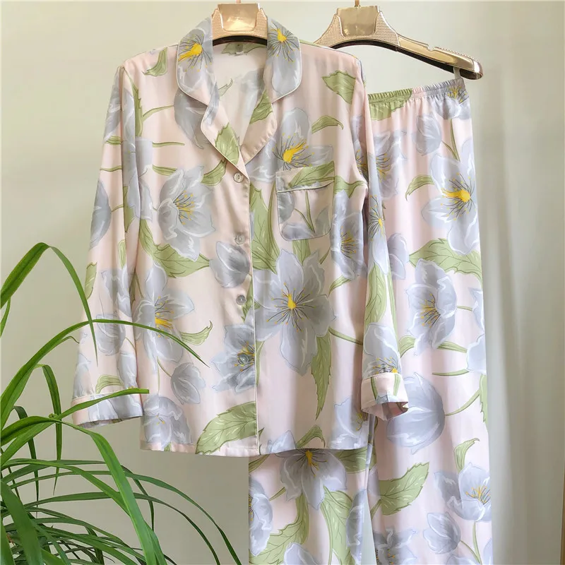 Pajamas Women's Cardigan Spring Autumn New Long Sleeved Trousers Thin Month Clothes Cardigan Home Clothes Sleepwear Nightwear
Pajamas Women's Cardigan Spring Autumn New Long Sleeved Trousers Thin Month Clothes Cardigan Home Clothes Sleepwear Nightwear