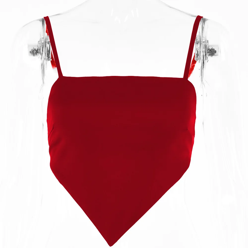 JULISSA MO Fashion Backless Bandage Satin Sling Crop Tops 2021 Summer Women Solid Slim Cropped Camis Ladies Sexy Tops Clubwear
