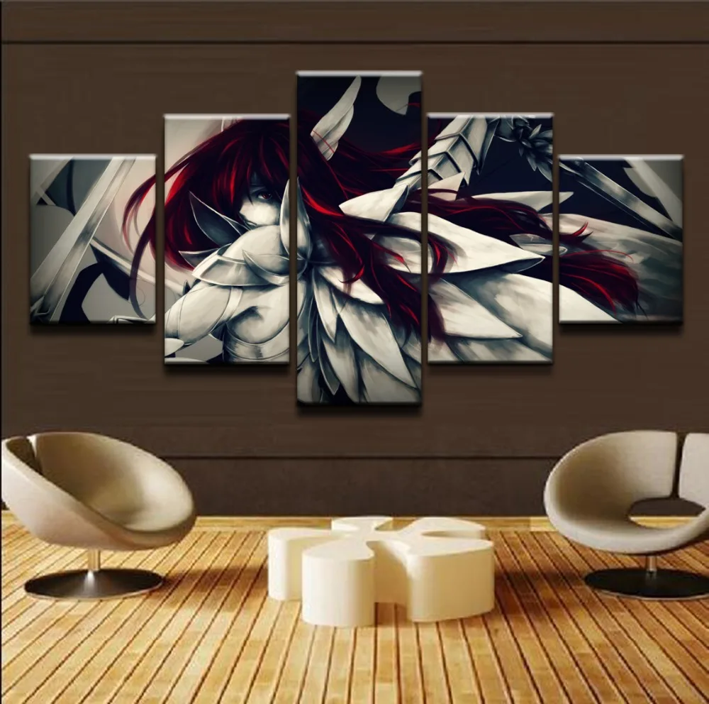 5 Piece Canvas Art Home Decor Print Painting Armor Anime Poster Fairy Tail Painting Wall Picture For Living Room Decoration
5 Piece Canvas Art Home Decor Print Painting Armor Anime Poster Fairy Tail Painting Wall Picture For Living Room Decoration