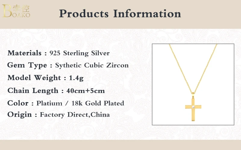 BOAKO Necklace For Women 2020 Silver 925 Jewelry Necklace Charms Cross Diamond Chains Fine Jewelry Choker Bijoux Femme #12.11 
BOAKO Necklace For Women 2020 Silver 925 Jewelry Necklace Charms Cross Diamond Chains Fine Jewelry Choker Bijoux Femme #12.11