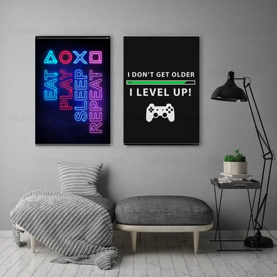 Nordic Game Poster Canvas Print Gamepad Joystick Symbols Gaming Kids Teen Room Wall Picture Gaming Room Decorative Painting
Nordic Game Poster Canvas Print Gamepad Joystick Symbols Gaming Kids Teen Room Wall Picture Gaming Room Decorative Painting