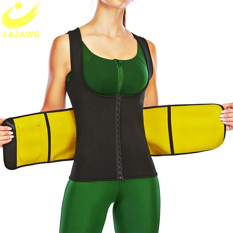 LAZAWG Women Sauna Sweat Vest Hot Thermo Waist Trainer Shirts Body Shapers Workout Tank Top Shapewear Weight Loss Slimming Belt
LAZAWG Women Sauna Sweat Vest Hot Thermo Waist Trainer Shirts Body Shapers Workout Tank Top Shapewear Weight Loss Slimming Belt